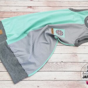 Ready for shipment Gr. 92; 98 dress; Tunic &quot;Maritime&quot; mint-grey stripes