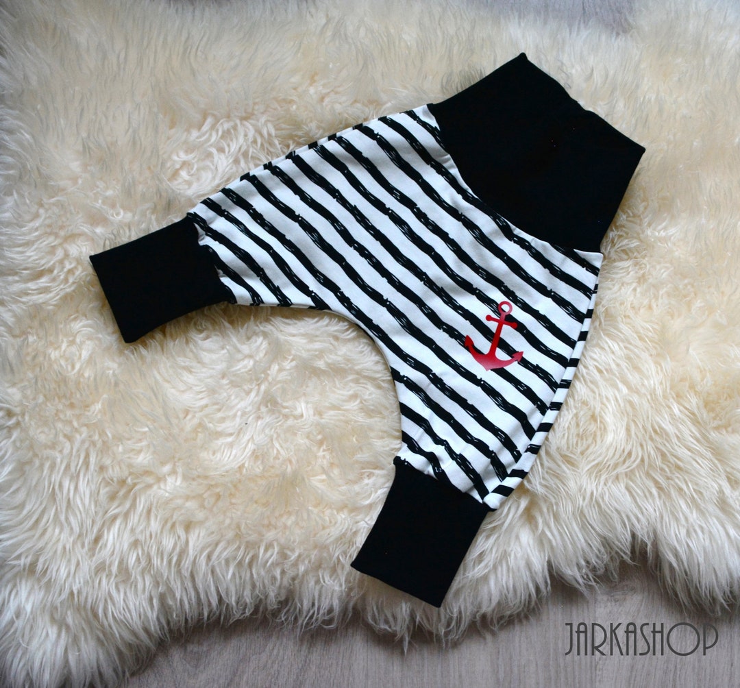Puschel-Design Babyhose Mit Anker-Motiv - Maritime Mitwachshose 80-92