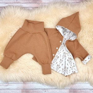 Size 44 - 92 Growing Pants &quot;Waffle Knit Jersey Camel&quot;, Bloomers, Baby Pants, Children&#39;s Pants, Baby, Child, Harem Pants, Young, Girl