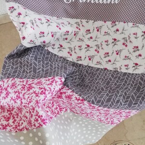 Baby blanket named &quot;Flowers beige-old pink&quot;, summer blanket, crawling blanket, cuddly blanket, stroller blanket, wrap pad for on the go