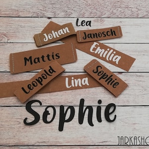 Applikation mit Namen, Name, Personalisierung, Label mit Namen, Namen zum aufbügeln, Geburtsdatum