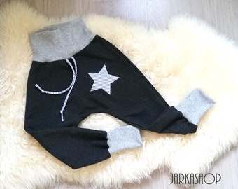 Size 50 - 122 pump pants "star" dark grey