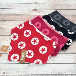 Baby Reversible Scarf &quot;Kreisstern&quot;, Personalized, Scarf, Baby Scarf, Children&#39;s Scarf, Triangular Scarf, Scarf with Name