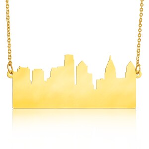 Custom Gold Filled City Skyline Necklace