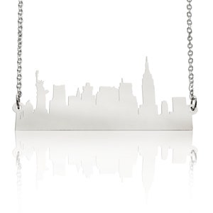 Custom Sterling Silver City Skyline Necklace