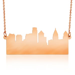 Custom Rose Gold Filled City Skyline Necklace