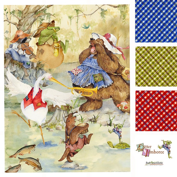 Critter Jamboree Fat Quarter Bundle. Barb Tourtillotte for Etsy