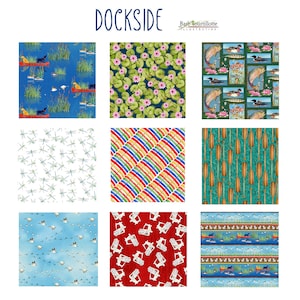 Dockside lake life FAT QUARTERS by Barb Tourtillotte for Henry Glass Fabrics