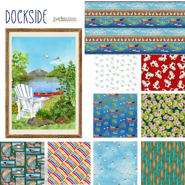 Dockside by Barbara Tourtillotte for Henry Glass Fabrics fat quarter bundle