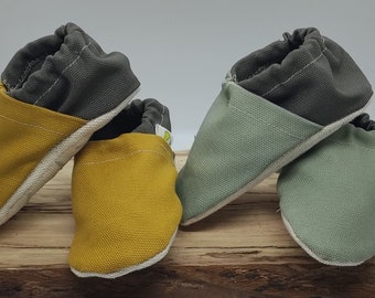 Krabbelschuhe Vegan Vegane Hausschuhe aus Baumwolle Puschen Lauflernschuhe Barfußschuhe Krabbeln Babyschuhe Kinderschuhe Schuhe Antirutsch