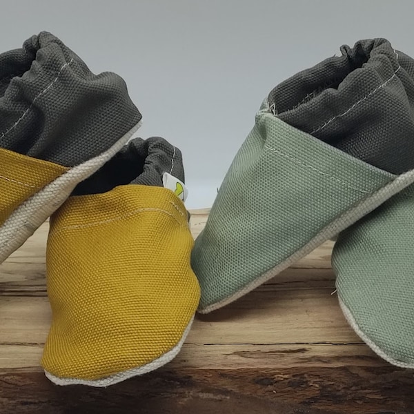 Krabbelschuhe Vegan Vegane Hausschuhe aus Baumwolle Puschen Lauflernschuhe Barfußschuhe Krabbeln Babyschuhe Kinderschuhe Schuhe Antirutsch