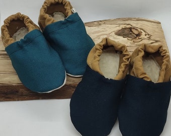 Krabbelschuhe Vegan Vegane Hausschuhe aus Baumwolle Puschen Lauflernschuhe Barfußschuhe Krabbeln Babyschuhe Kinderschuhe Schuhe Antirutsch