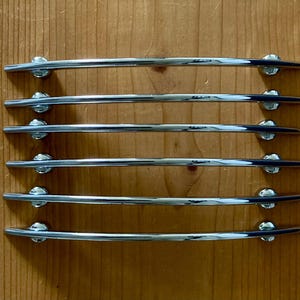 "Seltene Schubladenknäufe im Vintage-Retro-Stil - MCM-Schrankbeschläge (6 Stück) Upcyled DIY-Projekt 12,7 cm Inklusive Schrauben.