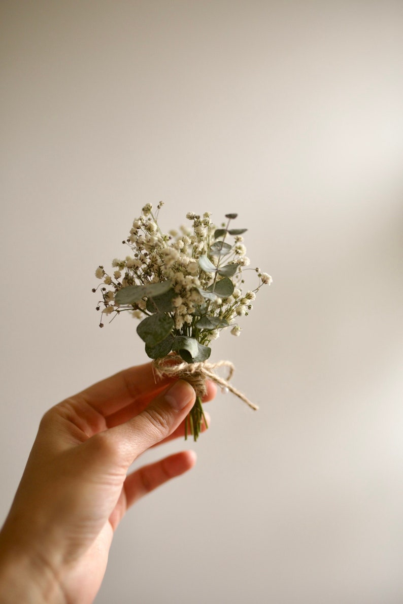 Dried Eucalyptus Wreath for Bride /Bridesmaids/ Flower Girls / Rustic Wedding Flower/ Babys Breath Hair Crown / Floral Head Pieces image 9