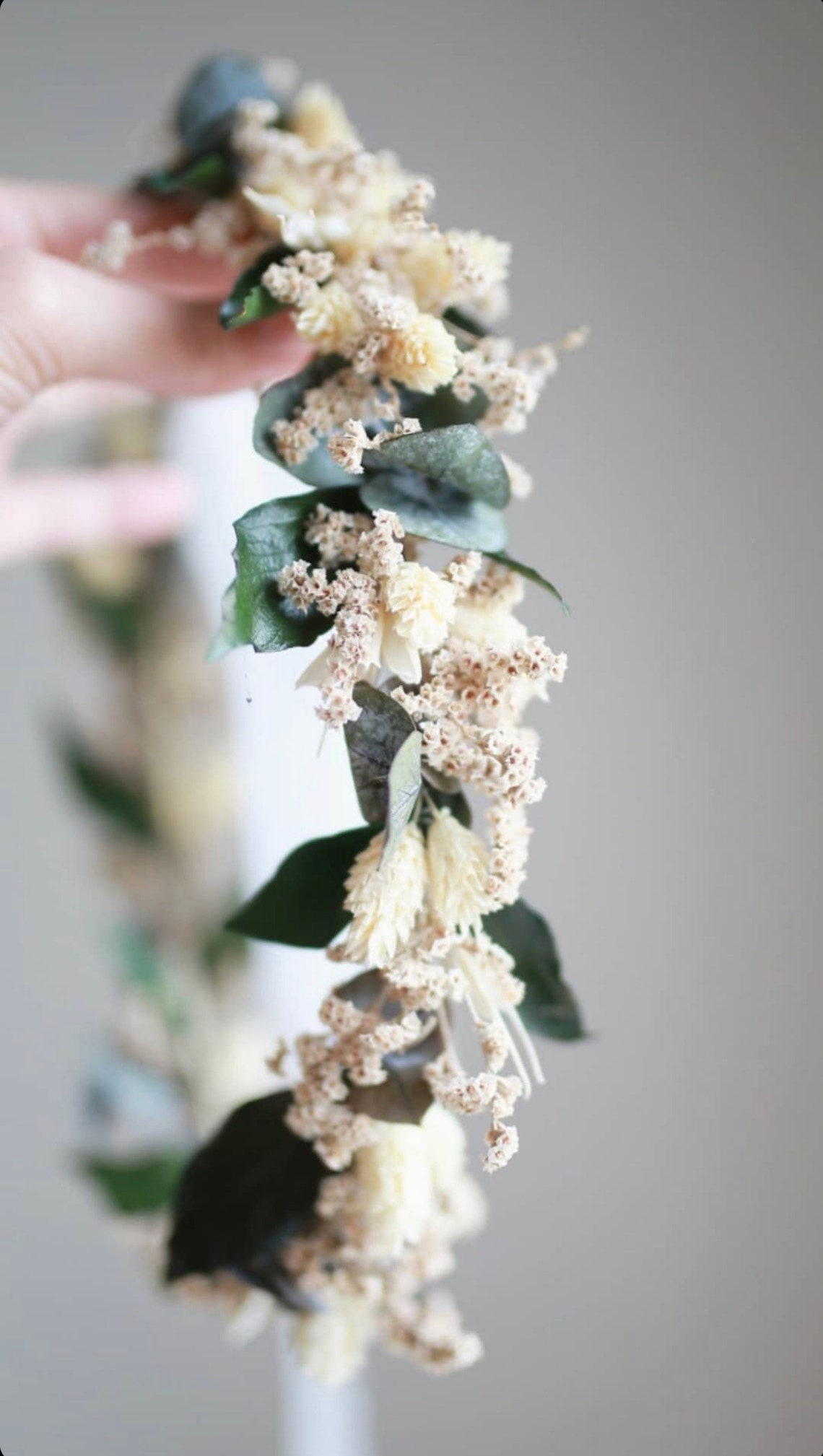 White Preserved Rose Bridal Bouquet /Dried Eucalyptus Bouquet/ | Etsy