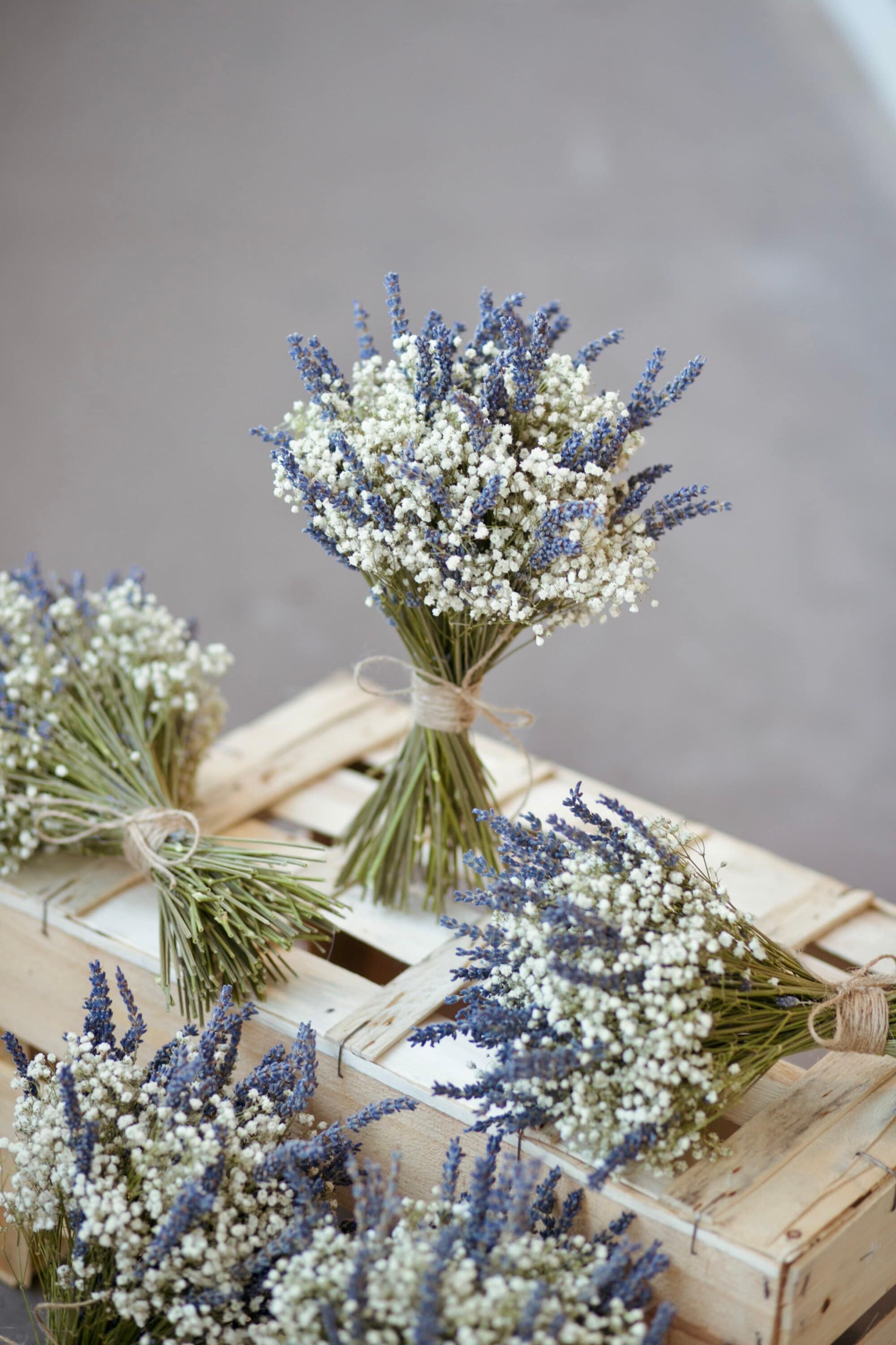 Ramo De Lavanda Seca DECOALIVE - Flores Naturales Preservadas Para Decoración Del Hogar