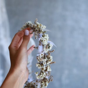 Dried flower Bridal bouquet,Flower comb,Rustic Wedding flower ,Dried boutonniere,Dried Flower Boho wedding, Bridesmaids ,Wedding bracelet image 3