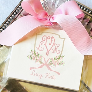 Monogrammed Notecards | Baby Girl | Baby Stationery | Baby Shower Gift  | Personalized Note Card for Girls | Monogrammed Crest | Thank yous