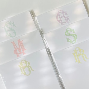 Personalized Monogrammed Notepads | Custom Stationery | Mother&#39;s Day Gifts | Teacher Gift | Gift for Friend | Gift for Her | Graduation Gift