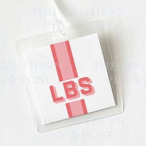 Monogrammed Bag Tag | Backpack Tag | Lunchbox Tag | Diaper Bag Tag | Laminated Tag | Name Tag for School | For Girls | For Teens Tweens