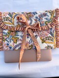 Hand Block Printed Quilted Laptop Sleeve with Bow | Floral Eco-Friendly Cotton Case | MacBook Pro/Air 13"-15" Cover | Electronics Cases product logo