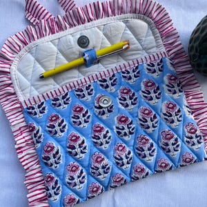 Quilted Bible Cover with Bow | Handmade Cotton Bible Sleeve | Floral Bible Bag | Christian Gift for Women | Book Cover | Faith Journal Case