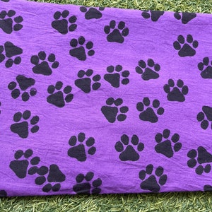 Paw Print Fabric, Dog Fabric, Paws and Bones Fabric, Paw By The Yard , Animal Fabric For Upholstery , Cute Family Pet Puppy Sewing Fabric