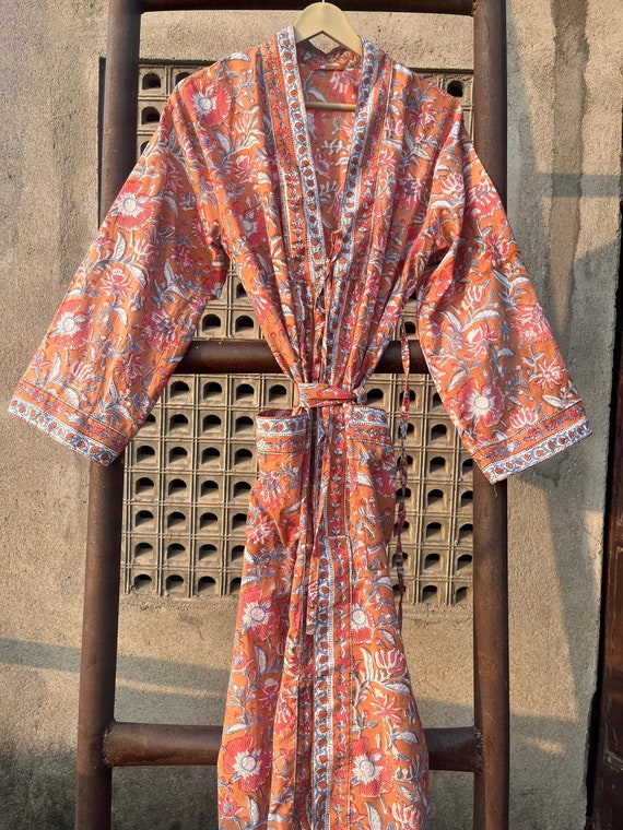 Vestaglia Kimono In Seta Donna - Accappatoio Elegante Con Tasche E Cintura - Foto 10