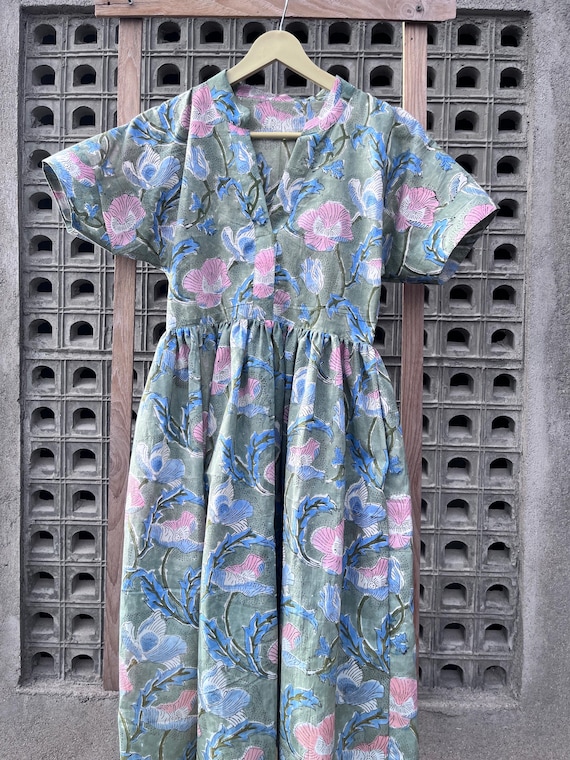 organic cotton tunic dress Women's Poplin Midi Tunic Dress in Ocean Green, Size XS, Organic Cotton by Quince