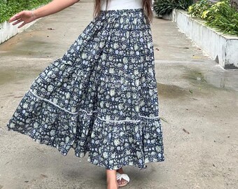 スカート Printed Cotton Long Skirt FOULARD38 PRINTED COTTON 61LoXGmrBiL._UY1100_.jpg