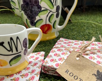 Lot De 4 Dessous De Verre En Osier Tissé à La Main - Sets De Table