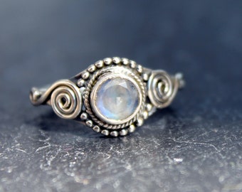 Silberring Princess Moonstone