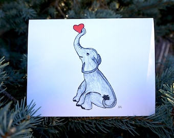 Elephant Foldover Card (8 pack)