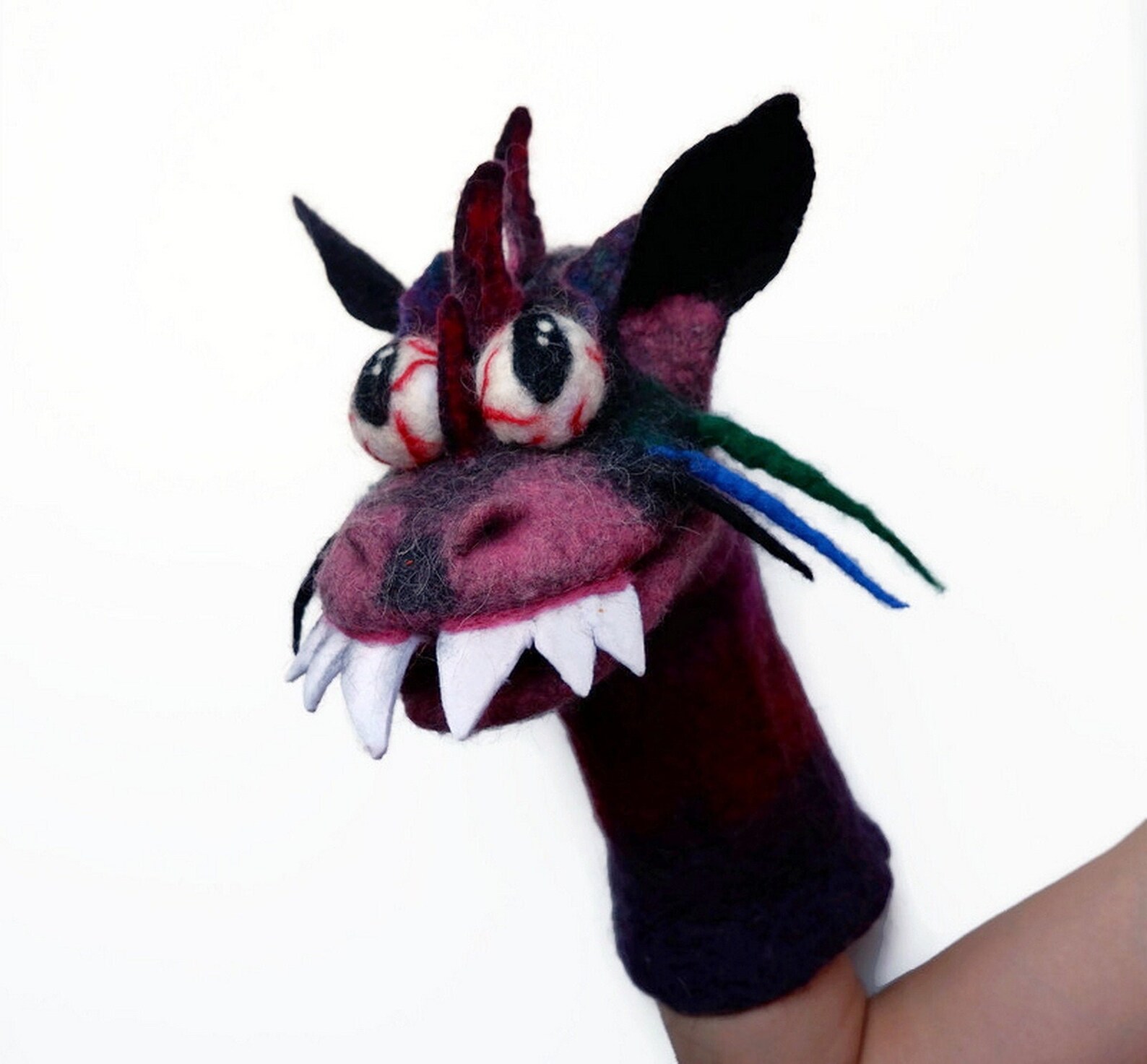 Dragon puppet monster hand puppet puppet theater. Etsy