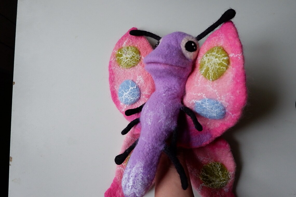 Butterfly puppet hand puppet for puppet theater Etsy