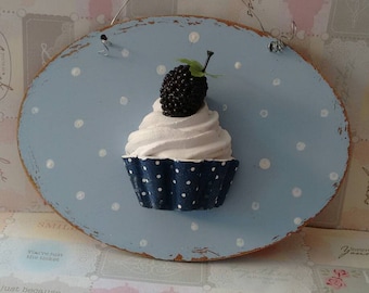Kitchen picture wall decoration cupcakes wall decoration blackberry blue dots dots