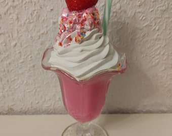 Fake milkshake decoration ice cream parlor milk bar summer decoration dummy ice cream sundae cupcakes unique piece rockabilly gift Christmas
