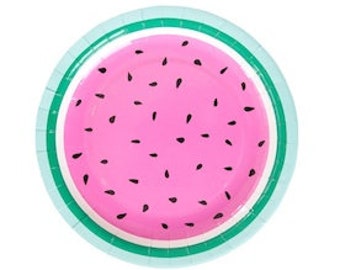 watermelon plates and napkins