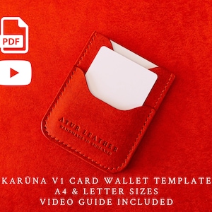 Plantilla de billetera de tarjeta vertical / PDF y video / Karūna V1 / A4 y tamaño carta EE. UU.