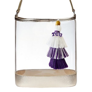 Clear Purse with Patterned Straps - TCU