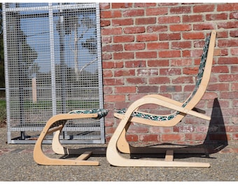 Furniture vector files for Onada Lounge Chair & Foot Stool. Parametric furniture, plywood chair, cnc plan, cnc router cut files, seat cover.