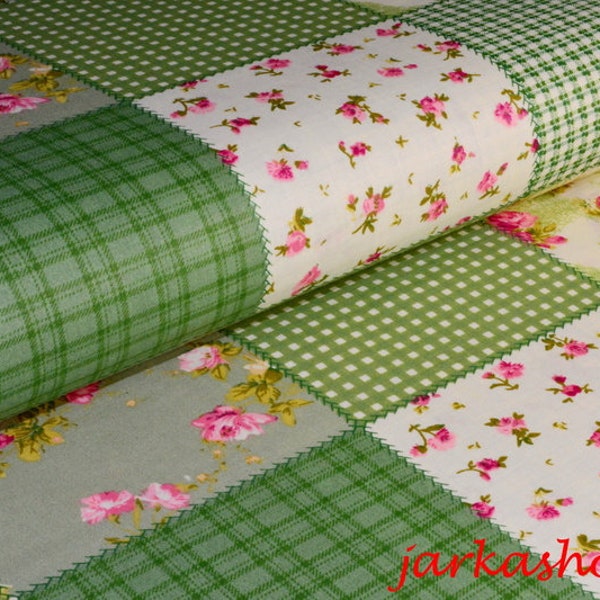 Cotton-patchwork-green-pink