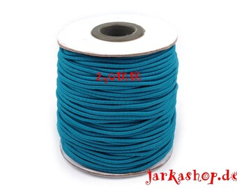 1 m di corda elastica in gomma turchese