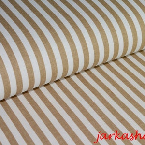 Cotton stripes beige-white