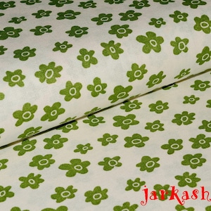 Cotton flowers white-green fir green