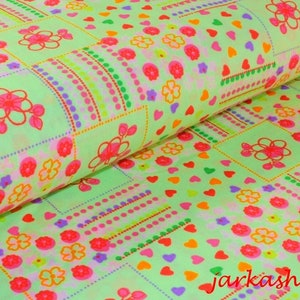 Cotton flowers with heart green