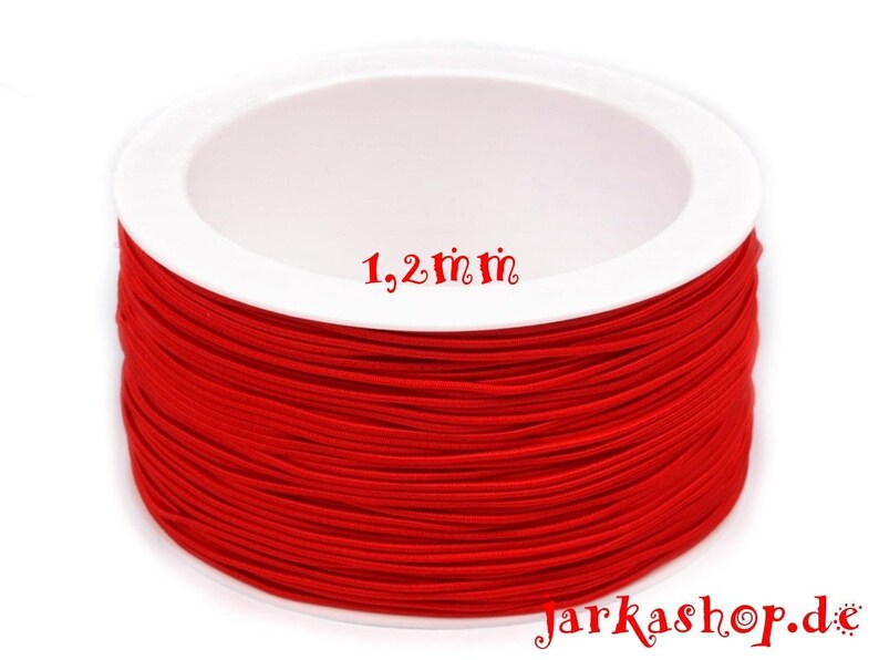 2m rubber cord elastic band cord red 1.2 mm