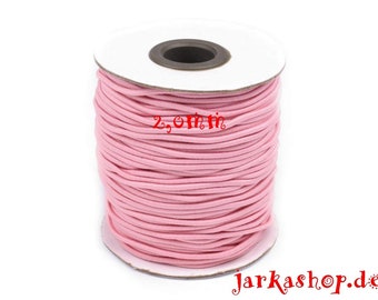 1 m di corda elastica in gomma rosa