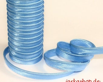 2 m satin piping ribbon 11 mm light blue