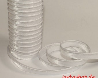 2m Paspelband aus Satin11mm weiss